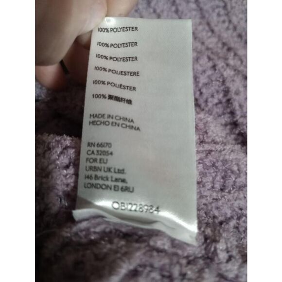 Urban Outfitters Sweater Ladies Small Cardigan Button Up Green Purple Cropped - Picture 5 of 6